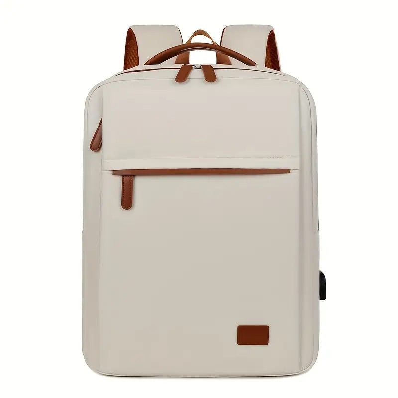 Backpack Oxford Cloth Business Computer Bag With Large Capacity, Strong And Wearable Student School Bag, Solid Color And Versatile Travel Backpack