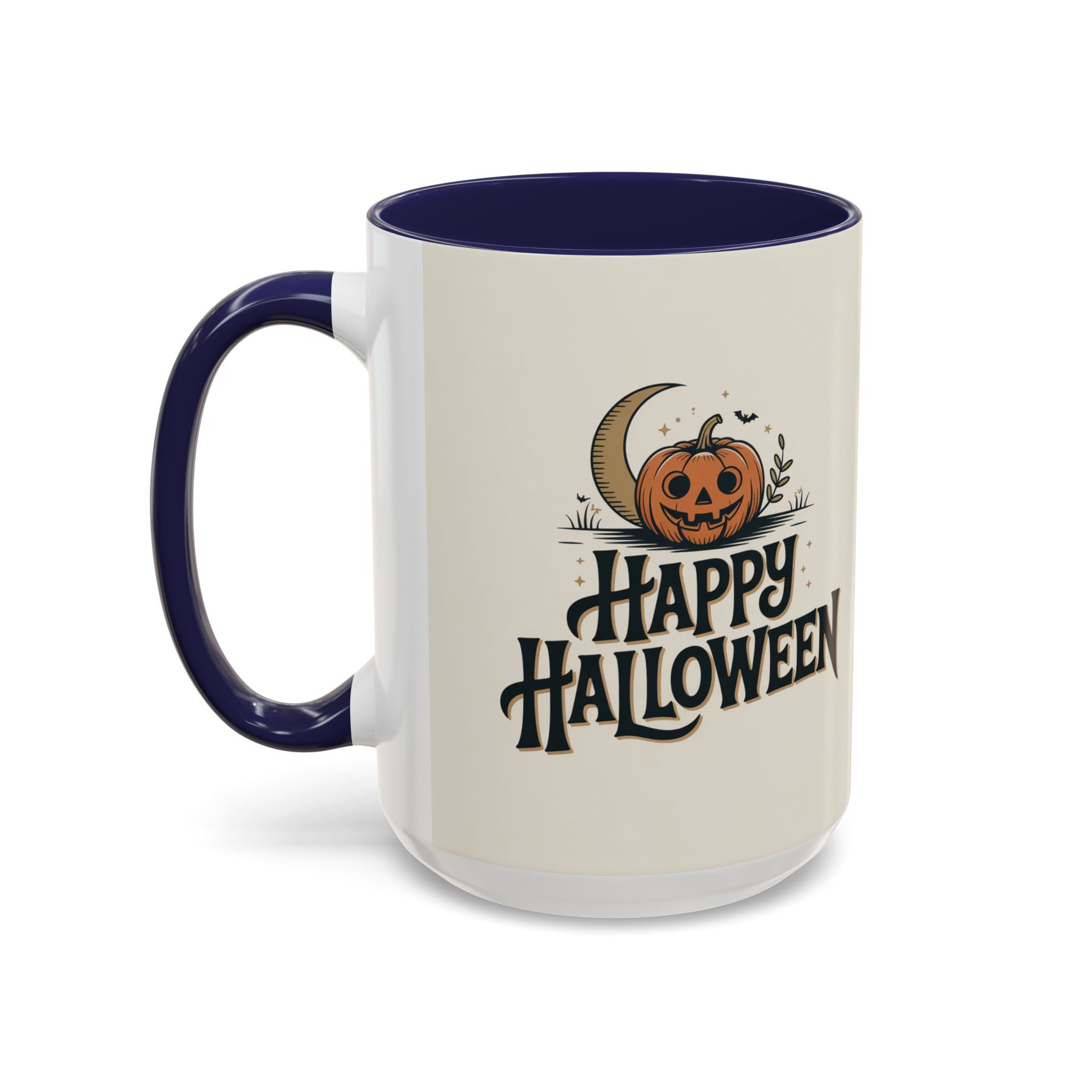 Halloween Accent Coffee Mug - Spooky Pumpkin Design, Perfect for Fall Decor, Halloween Gift, Party Mug, Coffee Lover's Gift