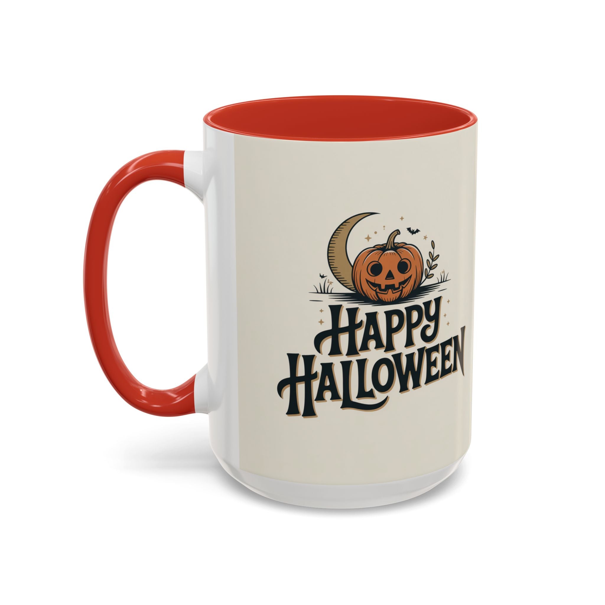 Halloween Accent Coffee Mug - Spooky Pumpkin Design, Perfect for Fall Decor, Halloween Gift, Party Mug, Coffee Lover's Gift