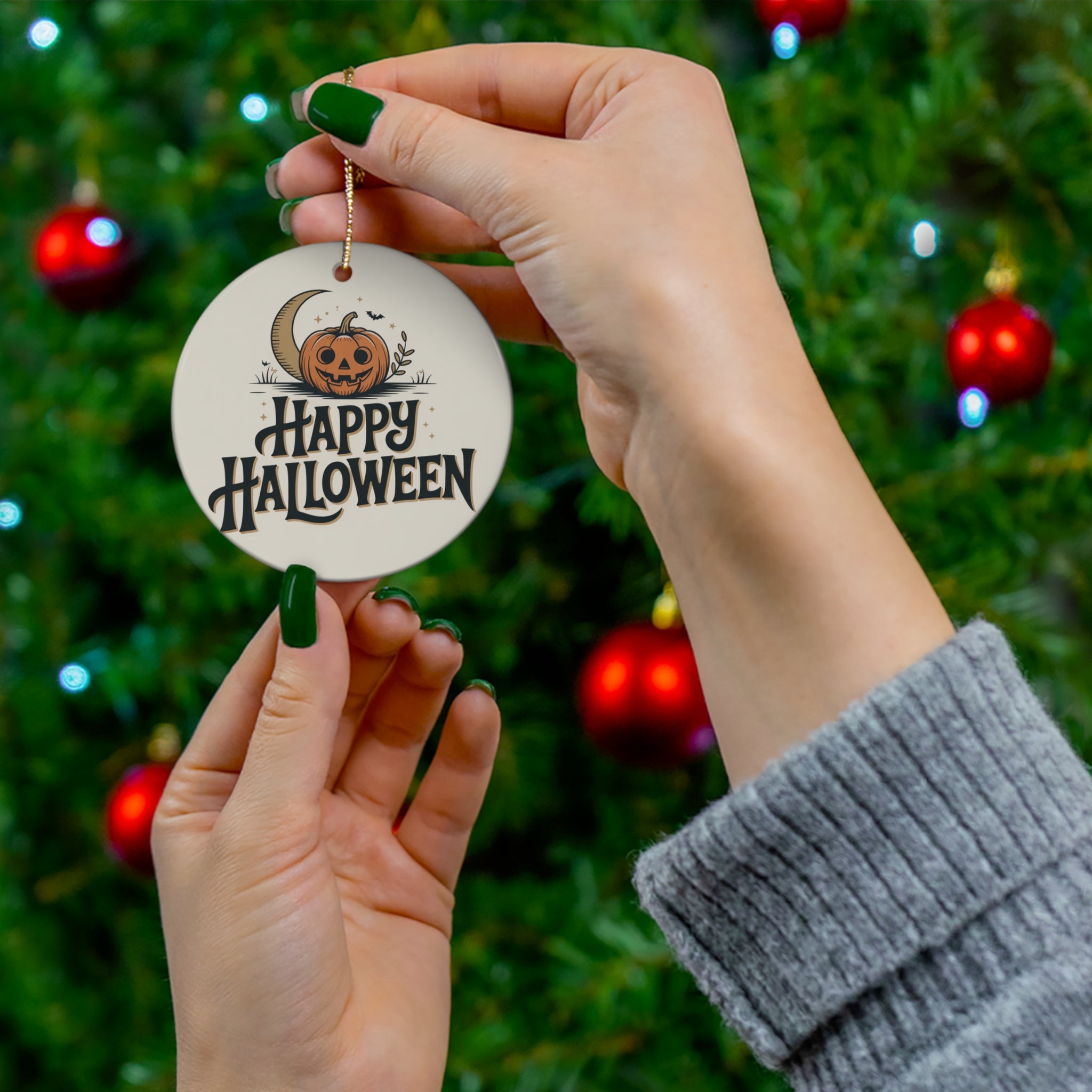 Halloween & DIY Ceramic Ornament, Perfect for Holiday Decor, Gift, Keepsake, Home Decoration, Unique Ornament