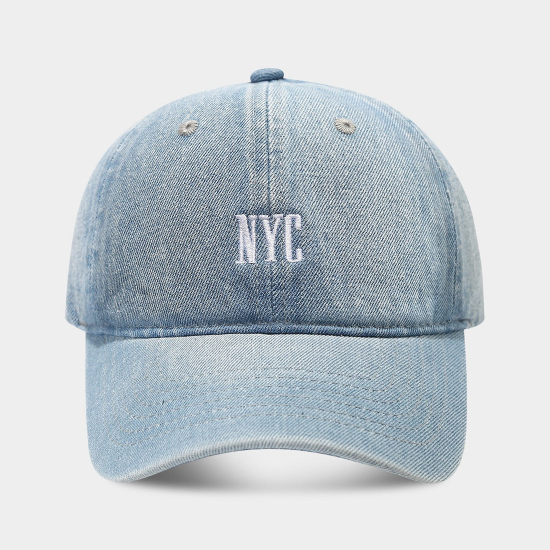 American Retro Denim Alphabet Peaked Cap