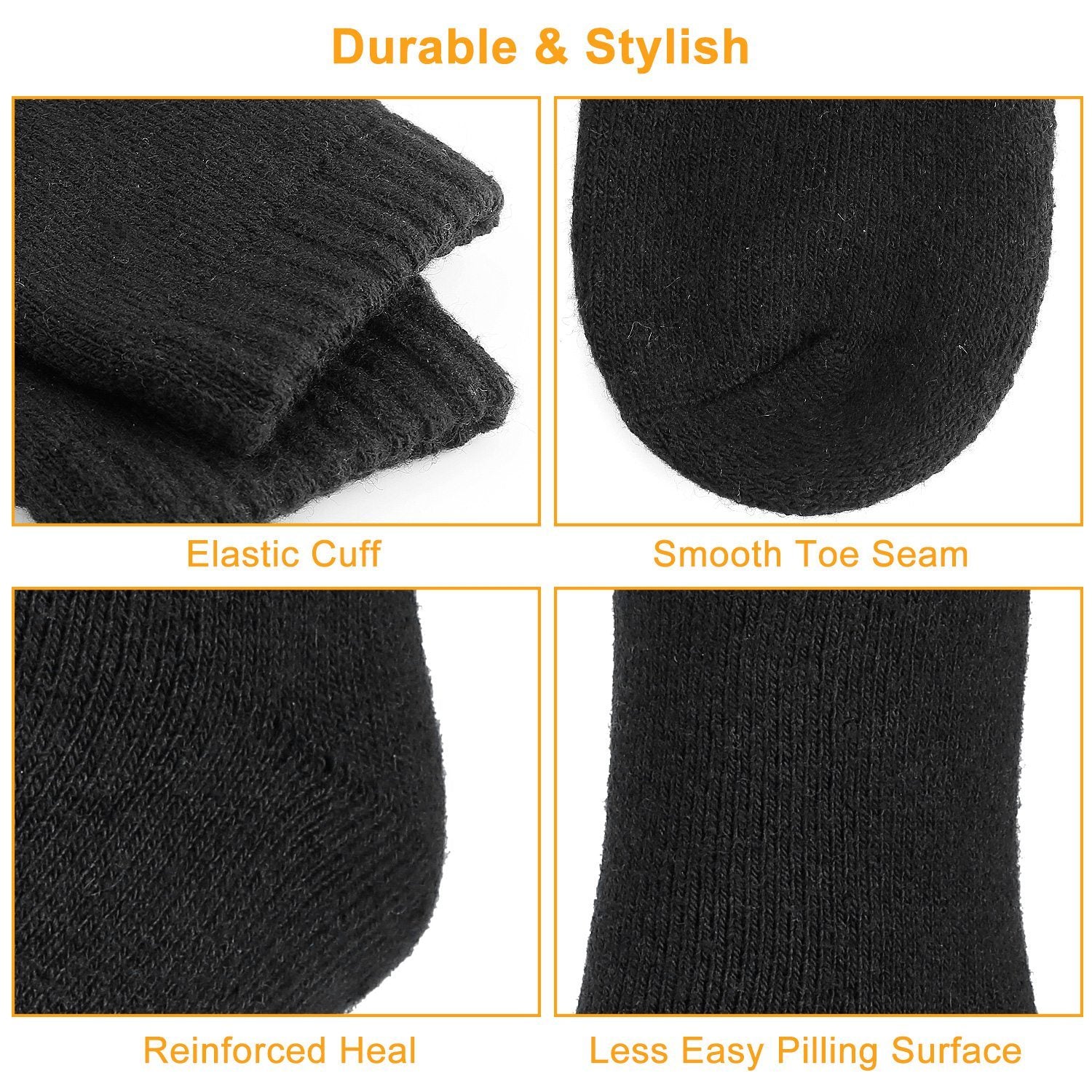 3 Color Options -- 3 Pairs Men Warm Wool Socks Soft Cozy Winter Thermal Socks For Men Thick Heat-Trapping Moisture Wicking Socks Indoor Outdoor