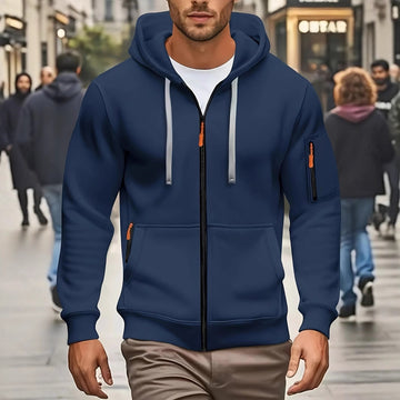 Zipper Hooded Sweatshirt Men's Sports Casual Cardigan Coat