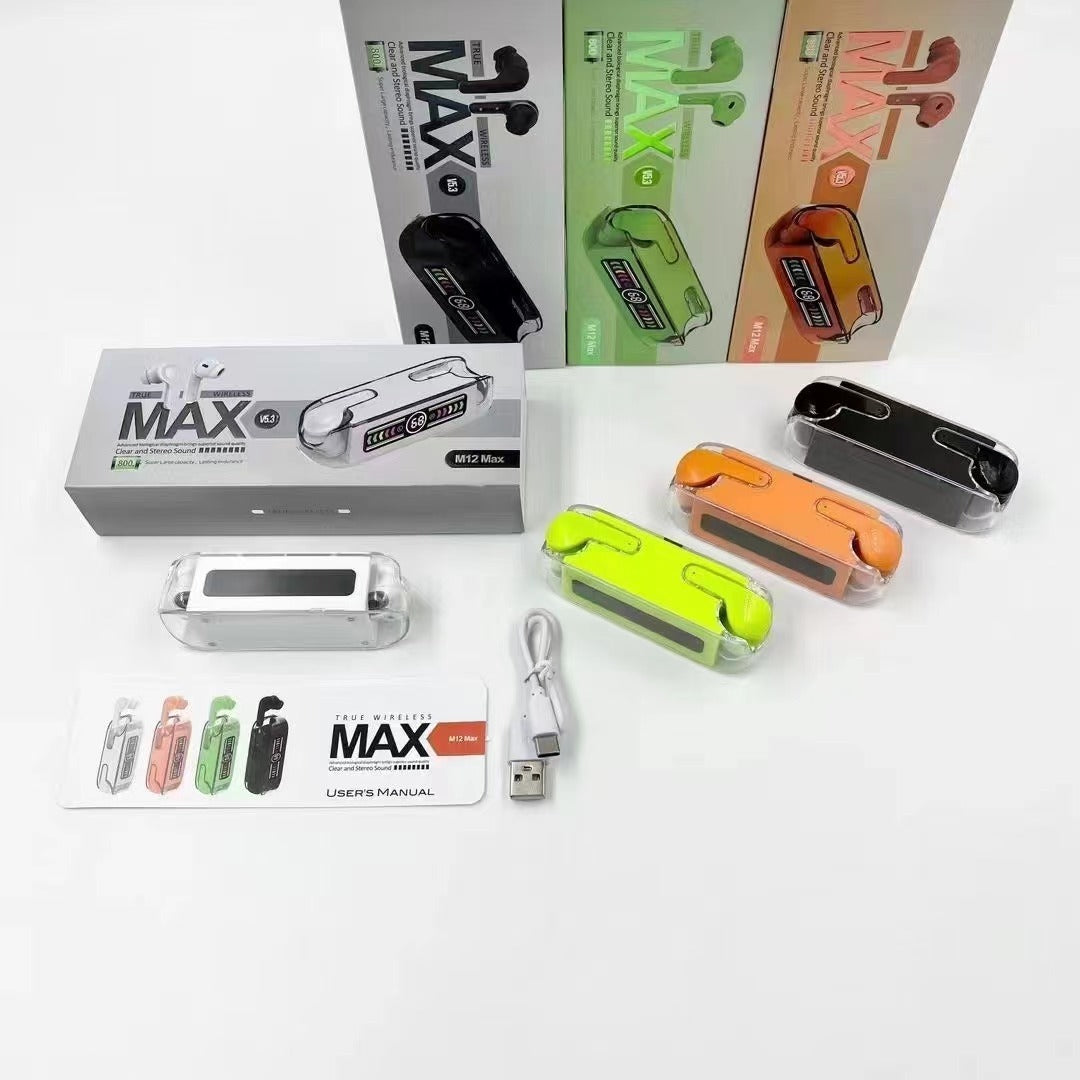 M12 MAX Wireless Bluetooth Headset Digital TWS