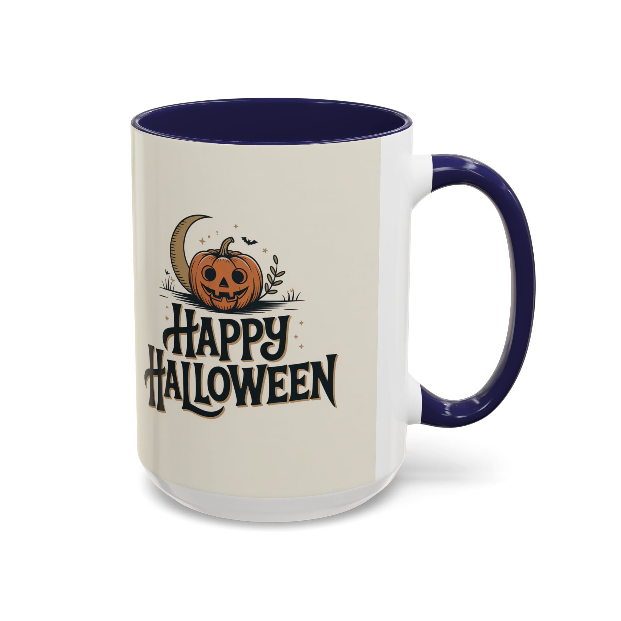Halloween Accent Coffee Mug - Spooky Pumpkin Design, Perfect for Fall Decor, Halloween Gift, Party Mug, Coffee Lover's Gift