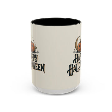 Halloween Accent Coffee Mug - Spooky Pumpkin Design, Perfect for Fall Decor, Halloween Gift, Party Mug, Coffee Lover's Gift