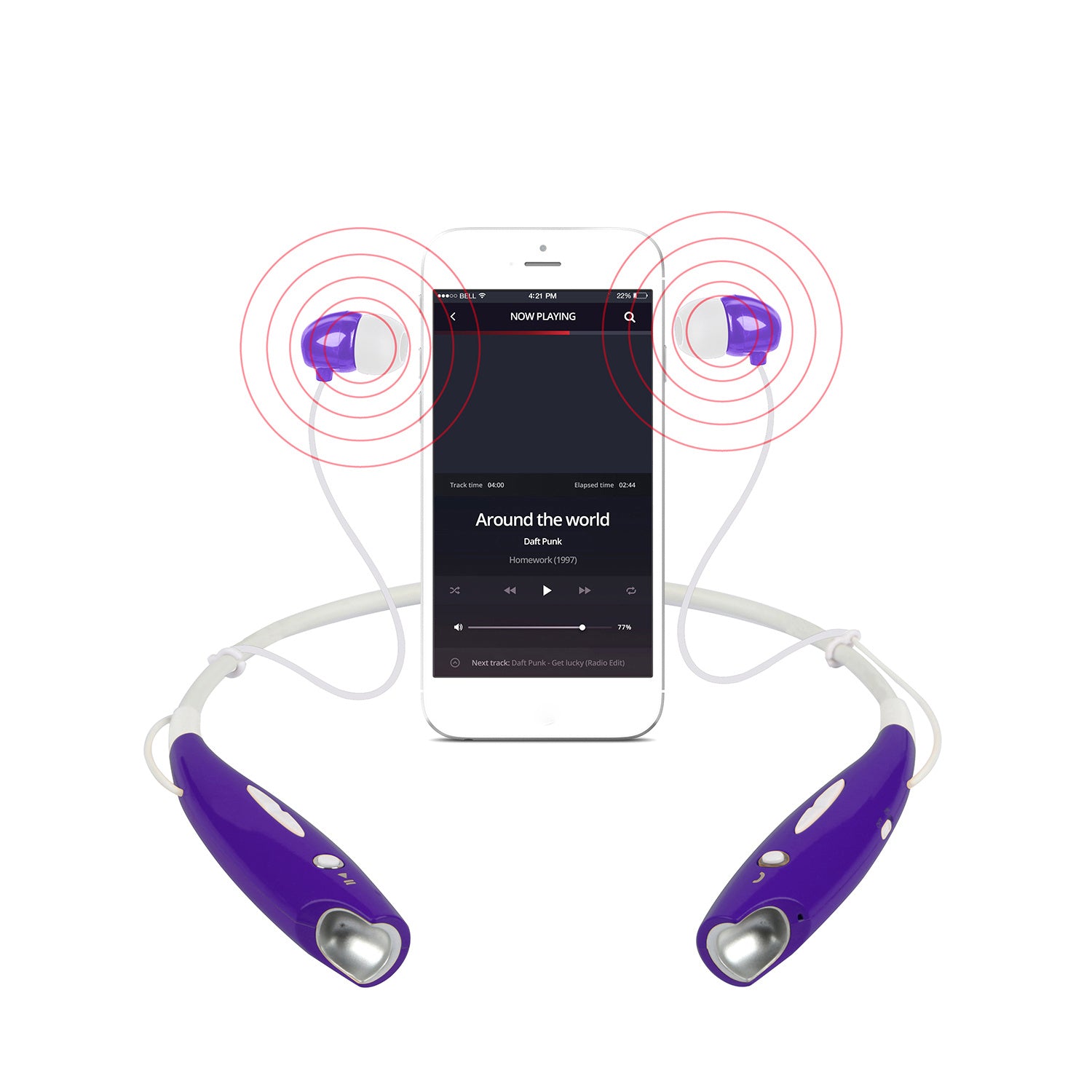 Wireless Stereo Headsets Sport Neckband Headphones In-ear Magnetic IPX4 Waterproof Earbuds With Built-in Mic Call Vibrate Alert Number Broadcast Running Gym