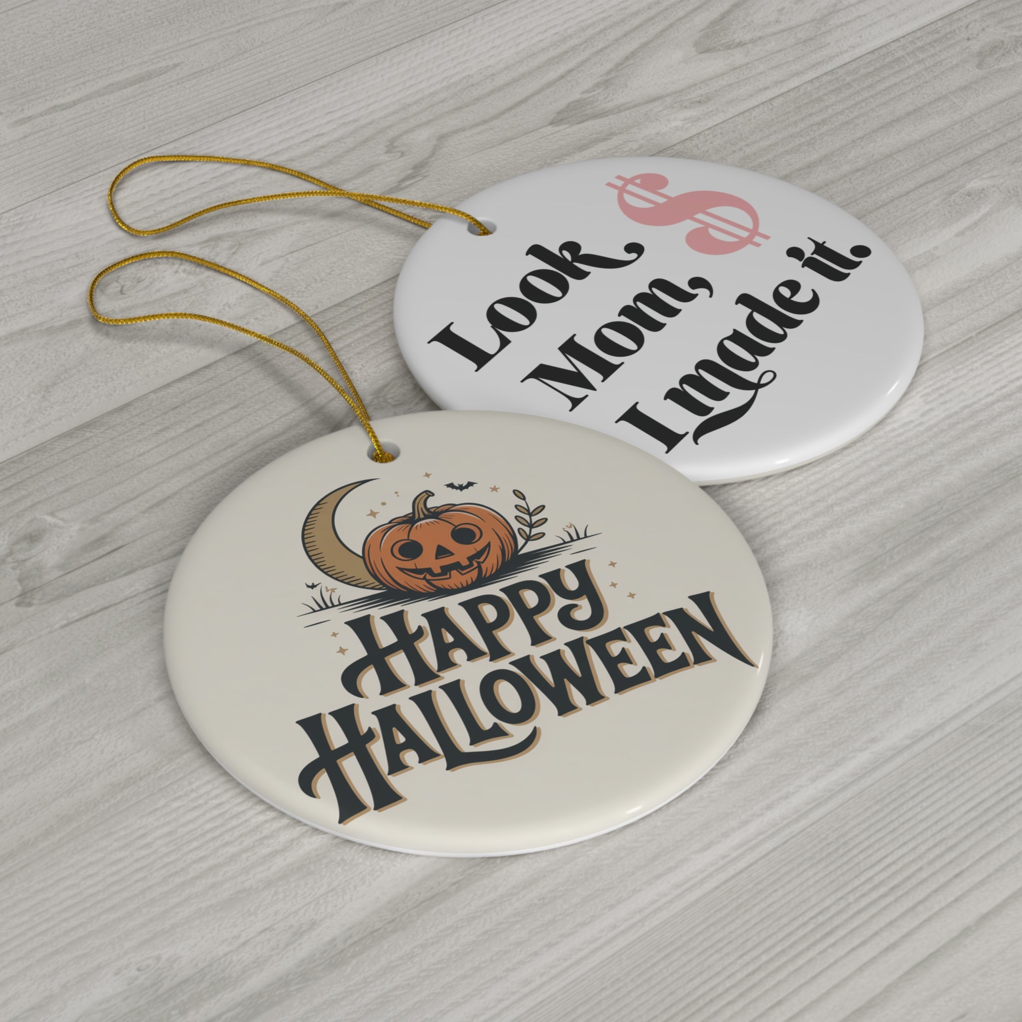 Halloween & DIY Ceramic Ornament, Perfect for Holiday Decor, Gift, Keepsake, Home Decoration, Unique Ornament