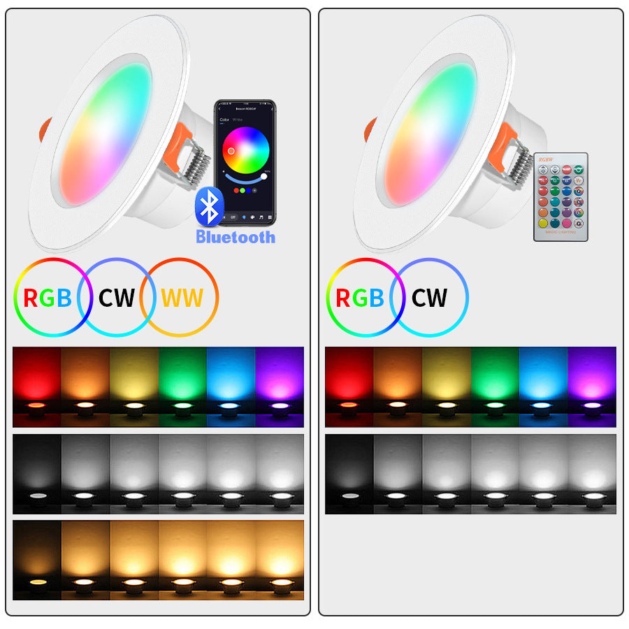 Graffiti Bluetooth Smart Downlight Voice Control Full Color Dimming Speaker Five-way Light