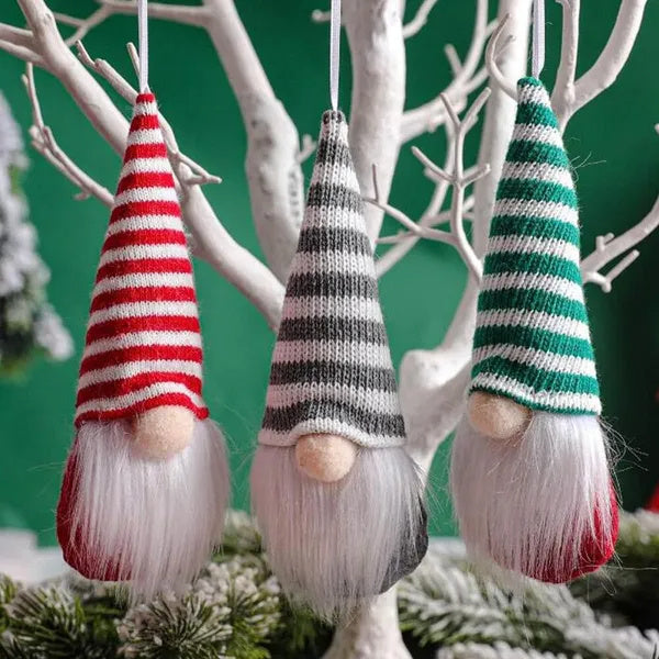 12 Pcs Christmas Gnomes Hanging Ornaments Tomte Gnomes Plush Decorative Ornaments Faceless Gnome Xmas Tree Hanging Decorative Santa Elf Home Wall Table Decor For Christmas Home