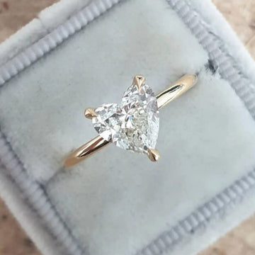 Women's Fashion Wedding Simple Love Heart-shaped Ring