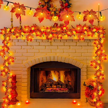2 Family Autumn Decoration Thanksgiving Lights