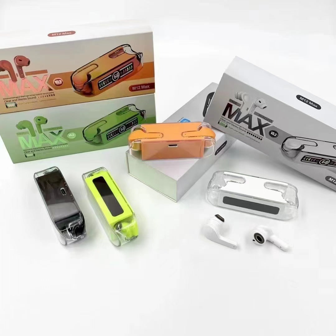 M12 MAX Wireless Bluetooth Headset Digital TWS
