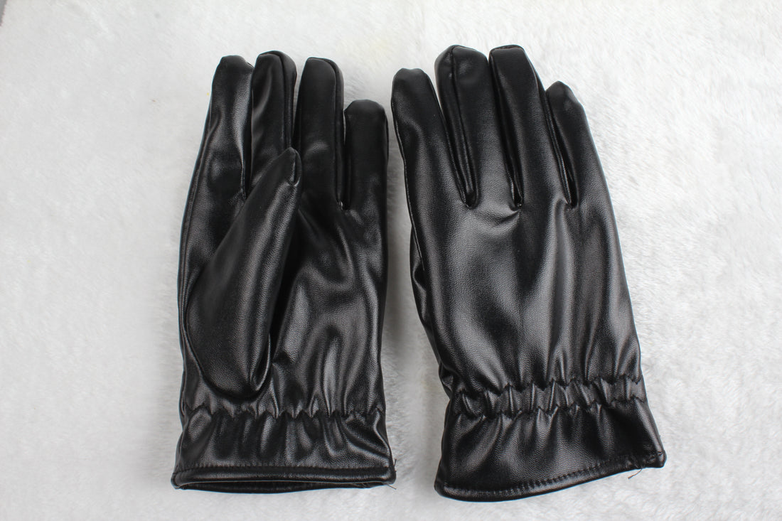 1Pair Unisex Leather Winter Warm Gloves Outdoor Windproof Soft Gloves Cycling Skiing Running Cold Winter Gloves