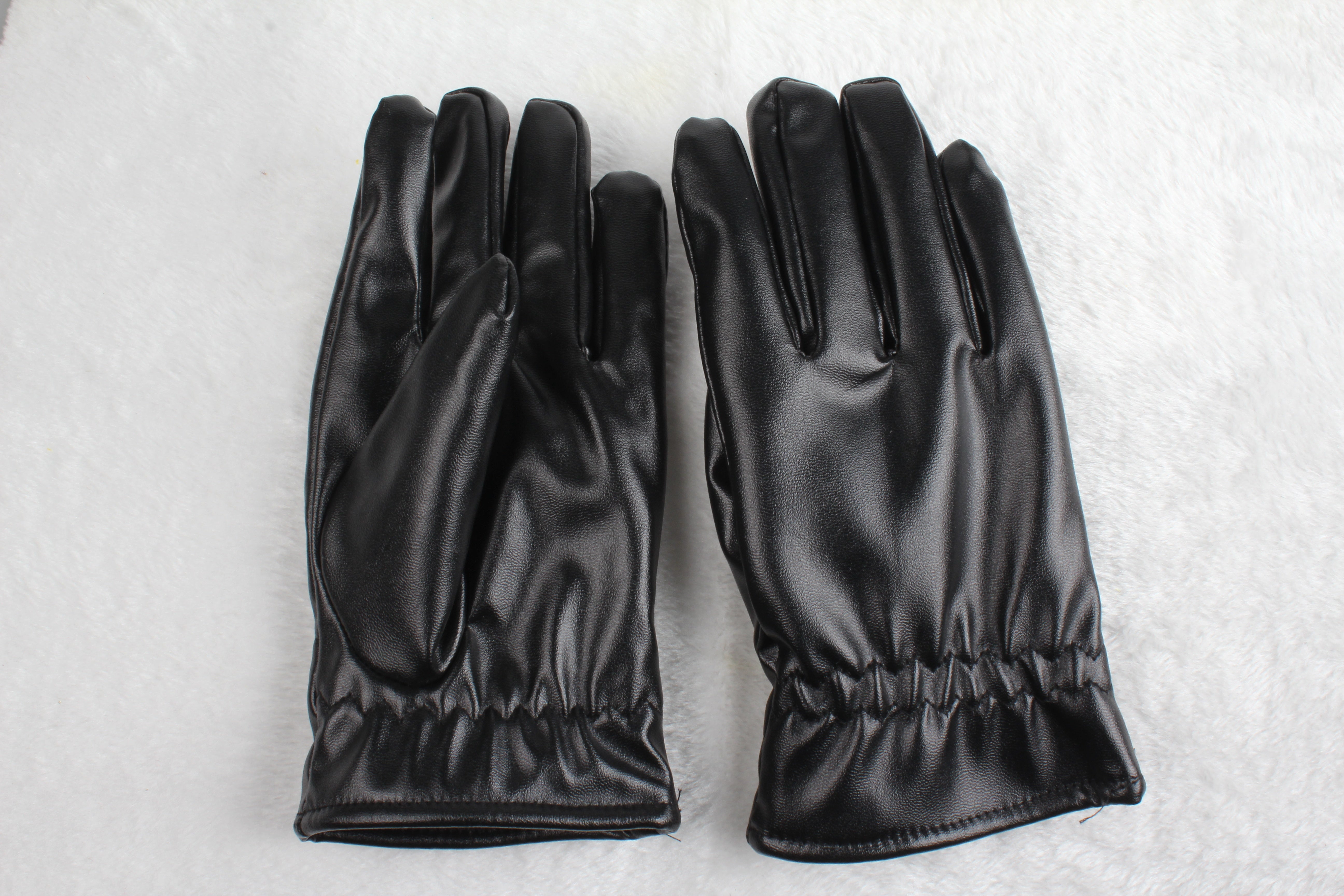 1Pair Unisex Leather Winter Warm Gloves Outdoor Windproof Soft Gloves Cycling Skiing Running Cold Winter Gloves