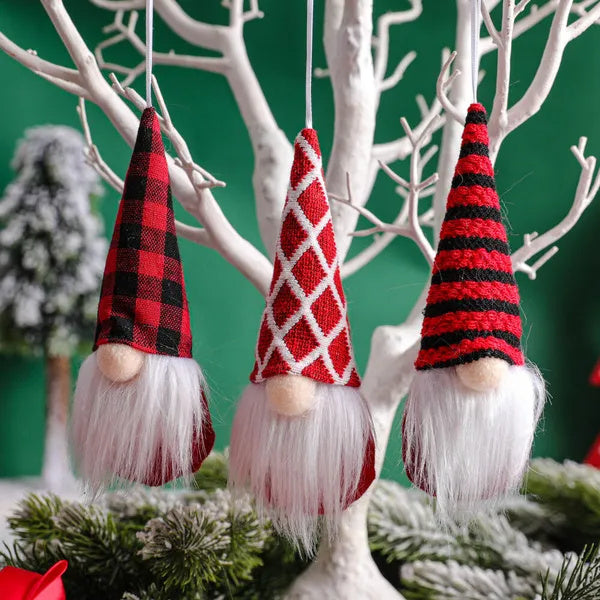12 Pcs Christmas Gnomes Hanging Ornaments Tomte Gnomes Plush Decorative Ornaments Faceless Gnome Xmas Tree Hanging Decorative Santa Elf Home Wall Table Decor For Christmas Home