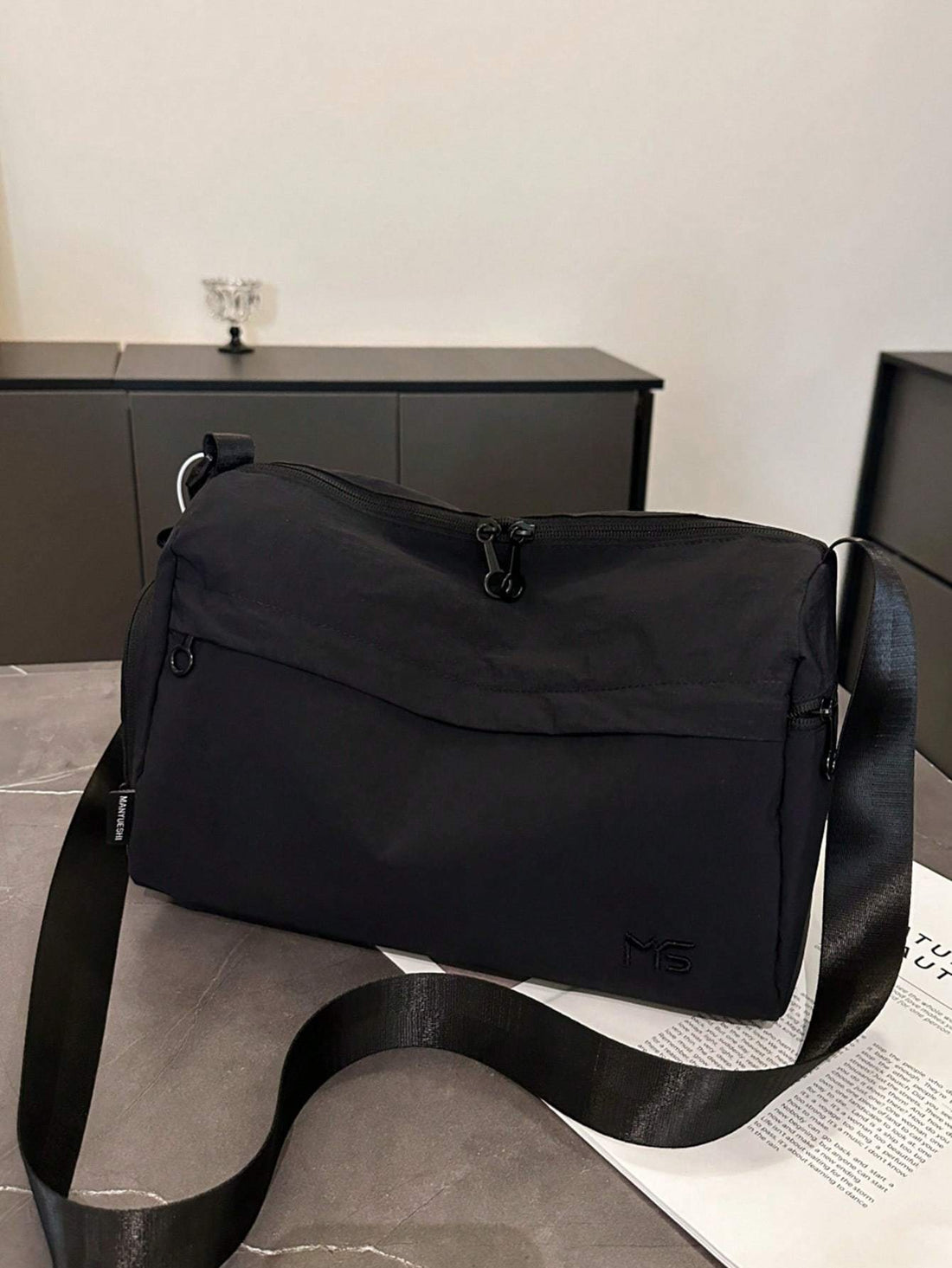 Lightweight Washed Fabric Yoga Bag For Women, Casual And Simple, Large-capacity Fitness Bag, Messenger Bag For Business Trips