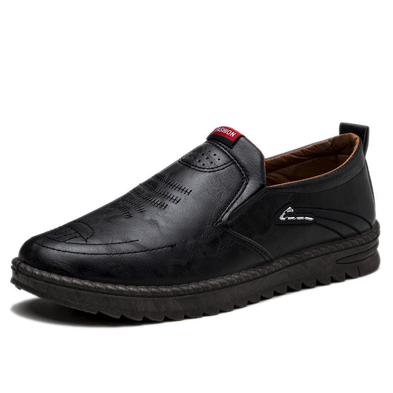 Men's Leather Shoes Spring Leisure Slip-on