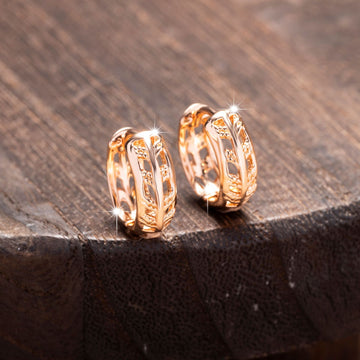 Small Niche High-end Leaf Hollowed Out High-end Earrings