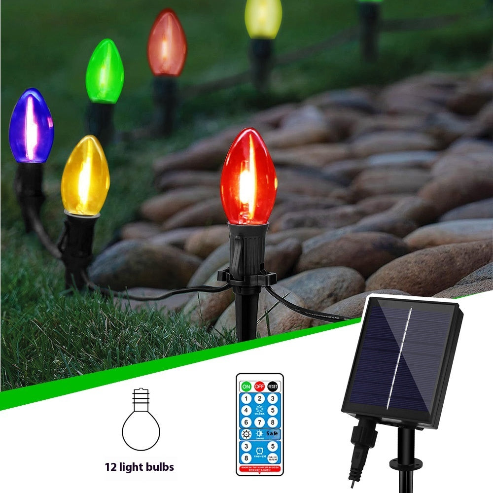 Holiday Christmas Decoration Solar Remote Control Lithium Battery